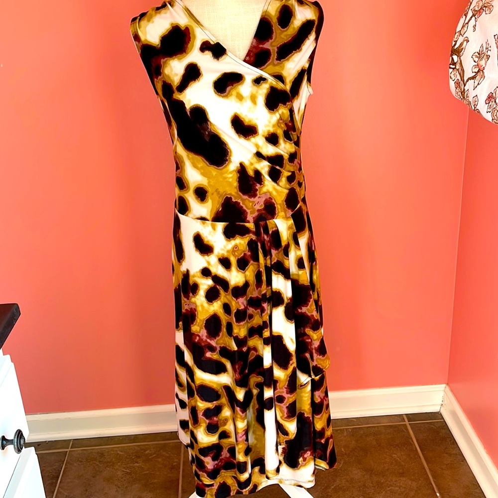 Brand new animal print mid length dress!